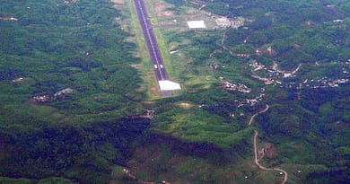 aerial image of calicut runway