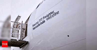 Boeing777F lufthansa namaste india