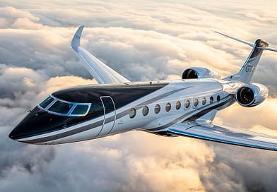 Gulfstream 700 Private Jet White and Black