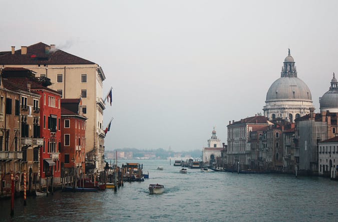 venice lagoon view into the sea