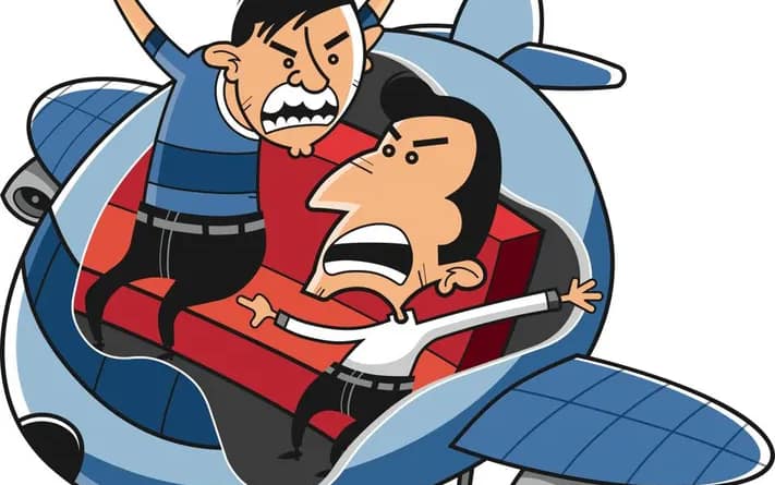 Image of Unruly Passengers in Air