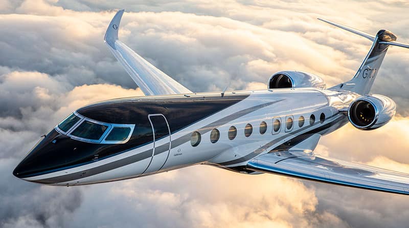 Gulfstream 700 Private Jet White and Black