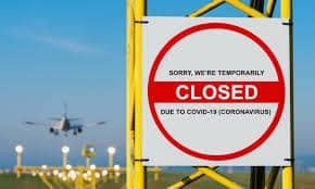 taxyway board showing closed