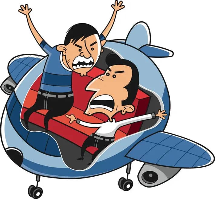Image of Unruly Passengers in Air